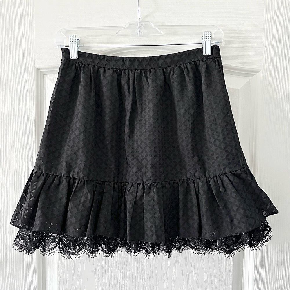 Magic Box Mini Skirt Black Coquette Girl Vamp Punk Princess Eyelash Lace Floral - Picture 11 of 15